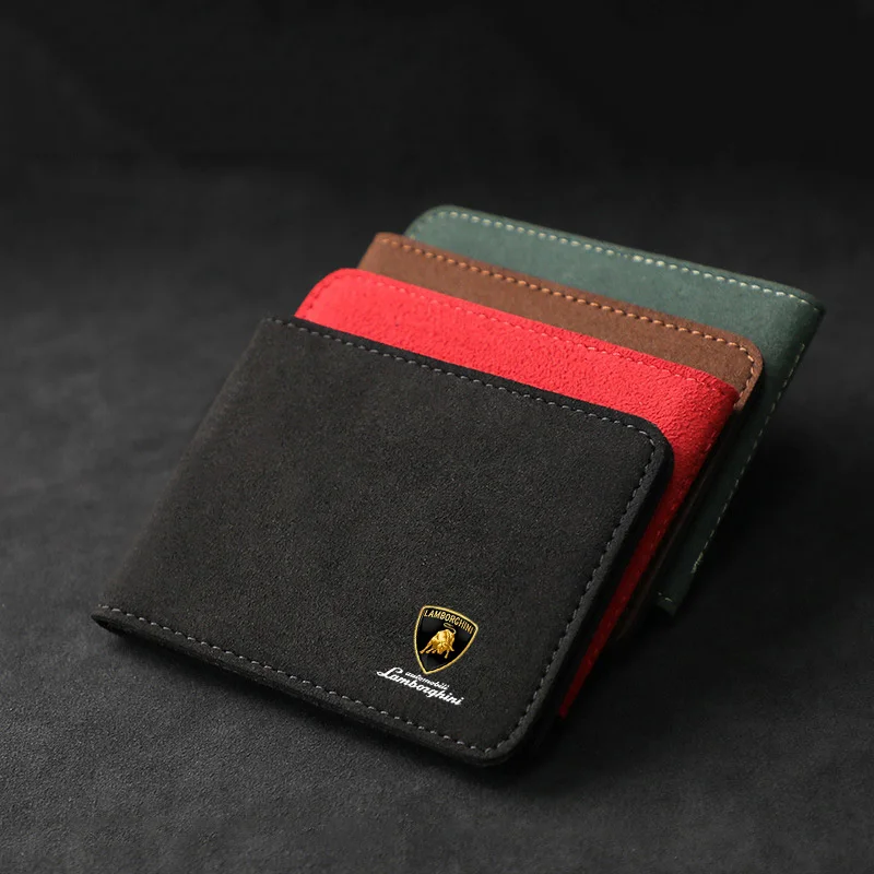 الجلد المدبوغ شعار سيارة حقيبة جلدية بطاقة الائتمان رخصة القيادة المحفظة لامبورغيني أوروس هوراكان أفينتادور قسط Fenomeno Revuelto