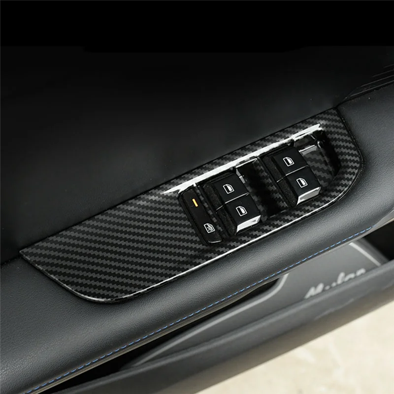 

Для MG 4 MG4 EV Mulan 2023, панель переключателя управления окном автомобиля, накладка, декоративные аксессуары - ABS, углеродное волокно, левый руль