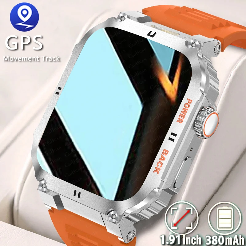 

2025 Новые спортивные умные часы на открытом воздухе, 1,91-дюймовый HD-экран, светодиодный фонарик, Bluetooth, говорящие умные часы для мужчин и женщин, праздничные подарки