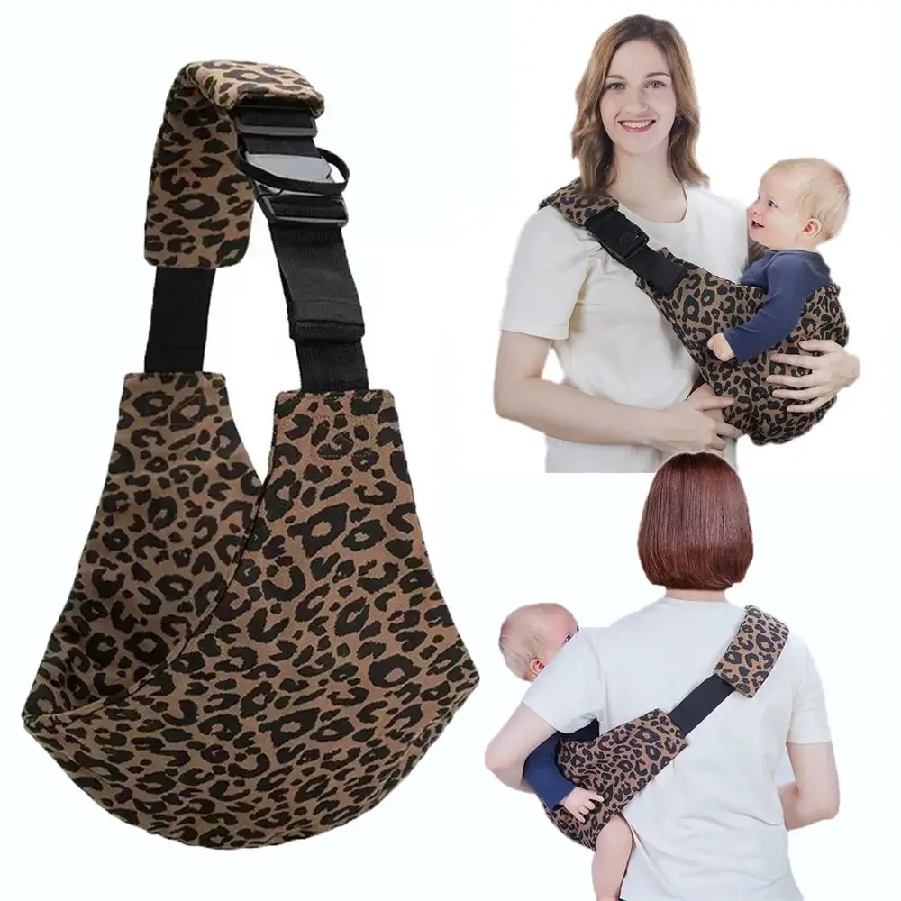 

Leopard Pattern Baby Safety Carrier Portable Front Hug Type Baby Going Out Belt Hands-Free Baby Crossbody Strap Outdoor Use