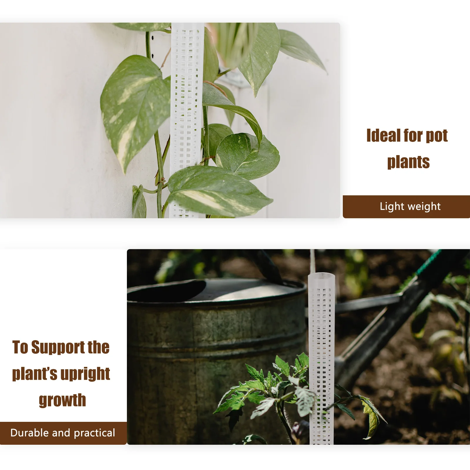 

2pcs Plant Climbing Column Durable Plastic Support For Indoor Outdoor Gardening Supplies Creeper Holder Moss Pillar Tool For