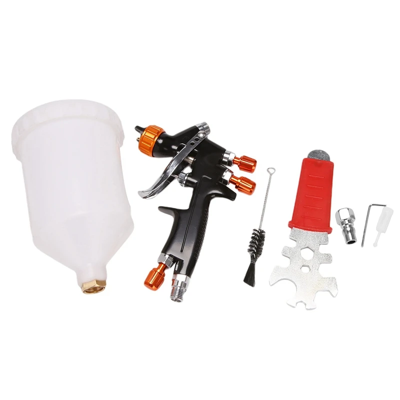 

HVLP Spray Paint Tool Kit HVLP Pressure Paint Sprayers With 600Cc Cup 1.0MM Nozzle Auto Repair Tool Kit