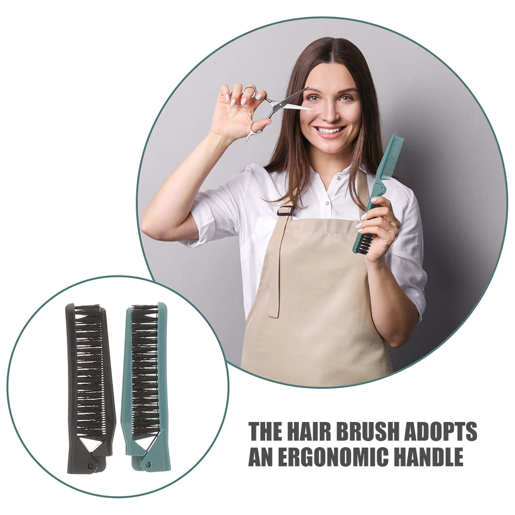 

4pcs Folding Comb Compact Hair Brush Pocket Foldable for Women Men Travel Green Mini Portable Styling