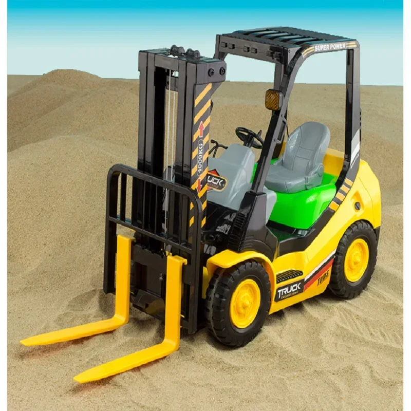 2.4 グラムリモートコントロールフォークリフトトラック建設都市エンジニアリング車両 6CH RC トラックリフトパレットフォークリフトモデル子供のおもちゃのギフト