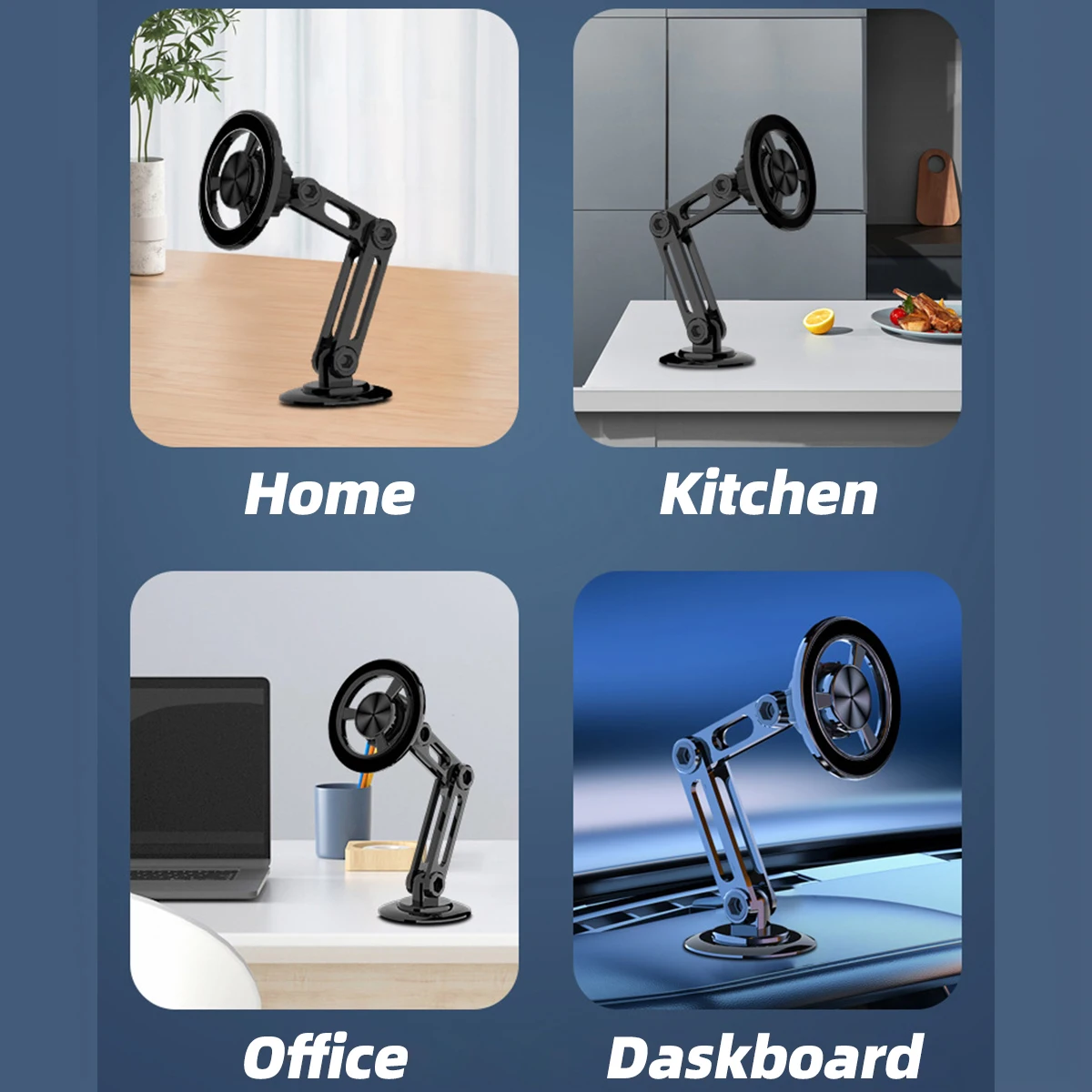 Universal 360 Degree Magnetic Phone Holder Telescoping Car Phone Mount for iPhone 14 13 12 11 Max Plus Car Navigation Bracket