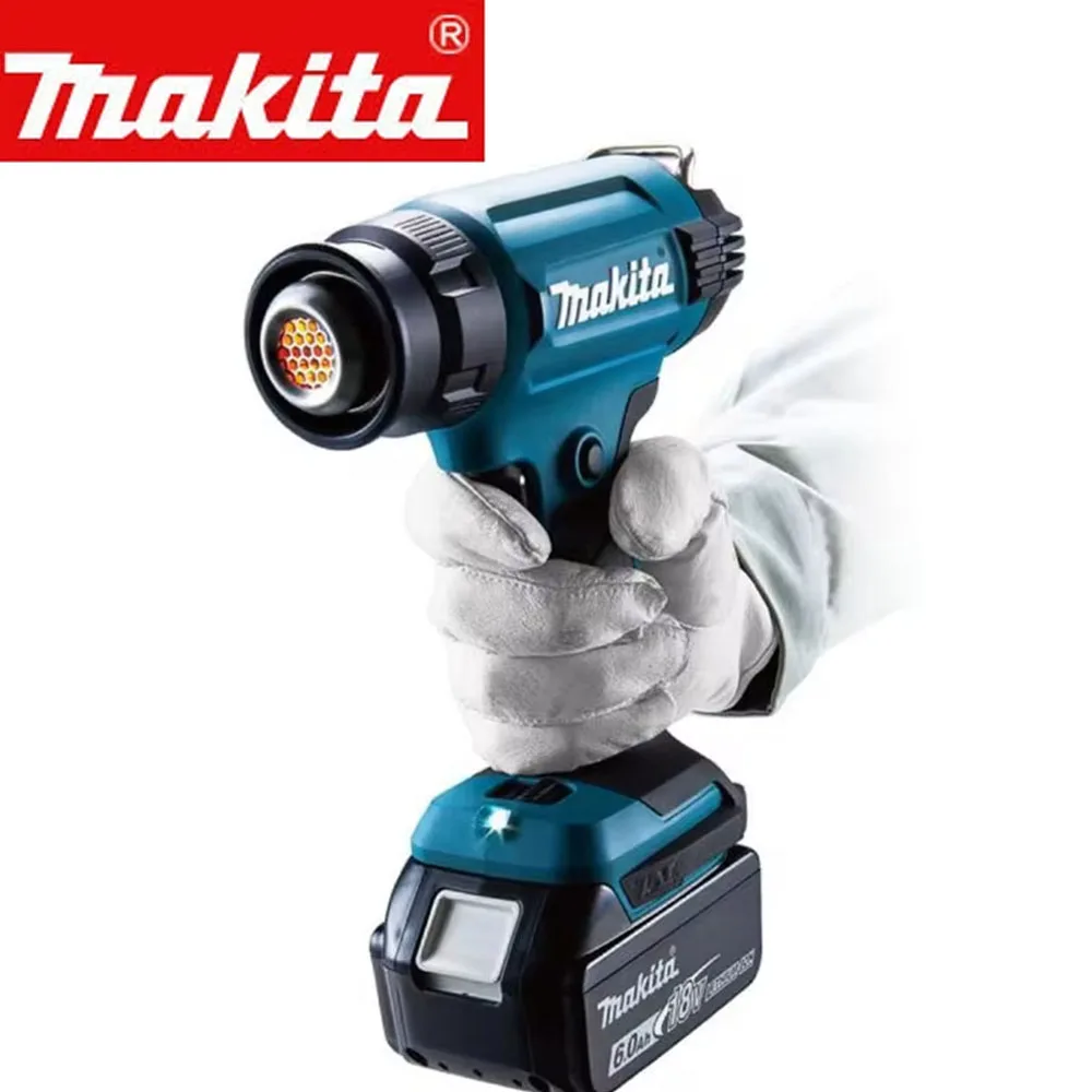 

Беспроводной тепловой пистолет Makita DHG181, перезаряжаемый LXT 18 в, литиевый высокомощный сварочный тепловой фен, термоусадочная упаковка, инструменты, Термофен