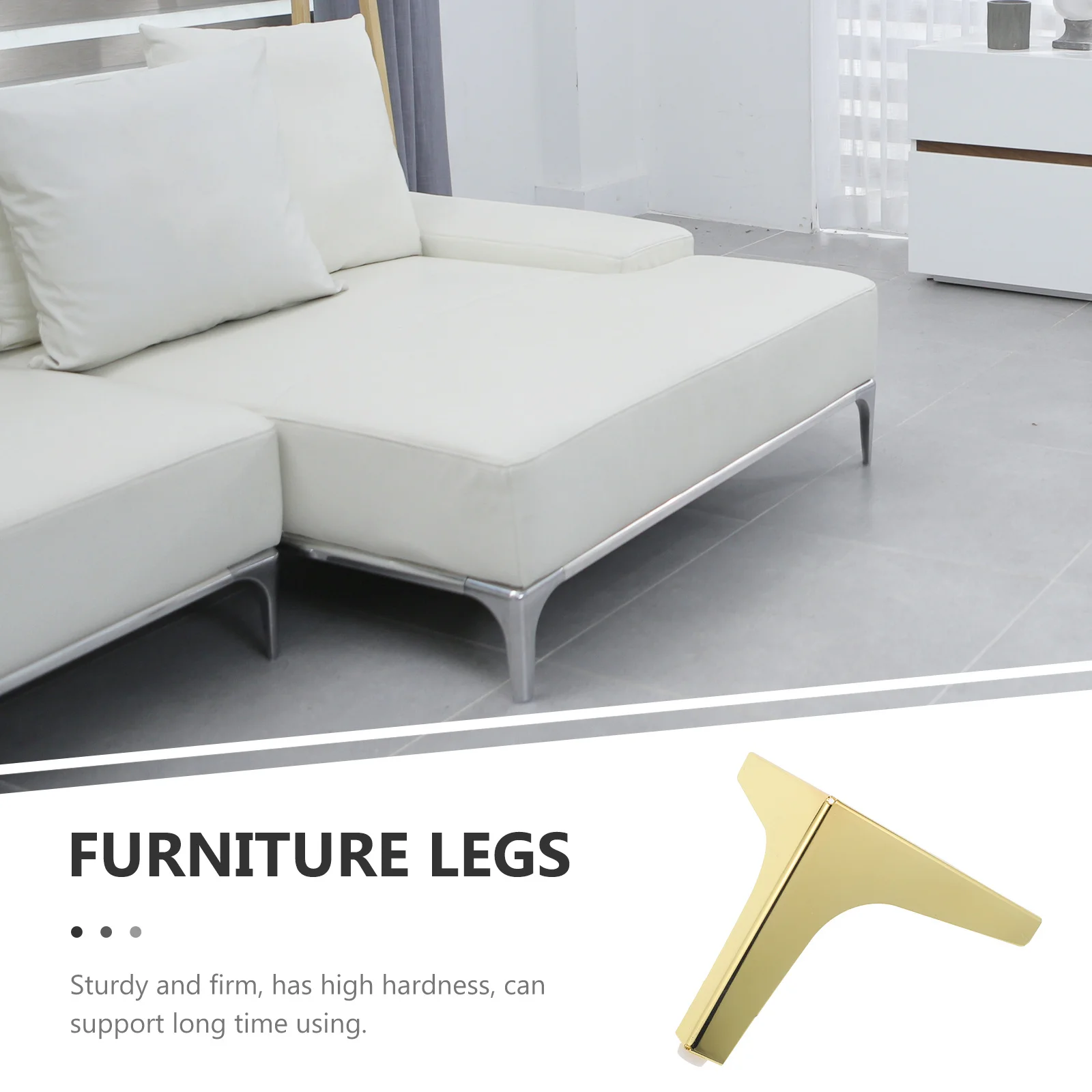 

4Pcs Heavy Duty Furniture Legs Iron Replacement Feet for Cabinets Beds Coffee Tables Sturdy Support No Shaking