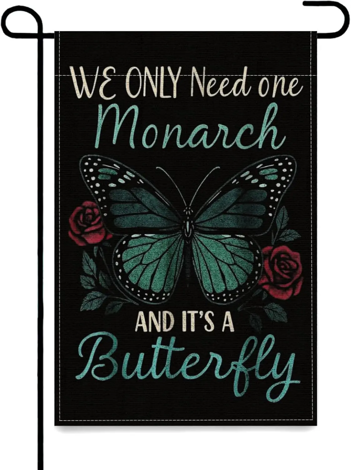 We Only Need One Monarch Butterfly Yard Flags for Decor,12x18 Inch Garden Flags Tapestry Double Sided Decor for Holiday Deco SSL