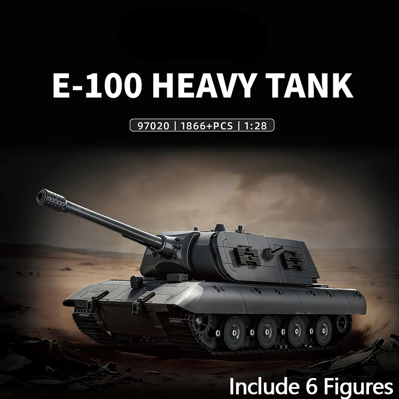 

Building Blocks E-100 Maus Heavy Tank Destroyer Military WW2 Army Main Germany Battle Soldier Bricks Set For Children Boys Gifts