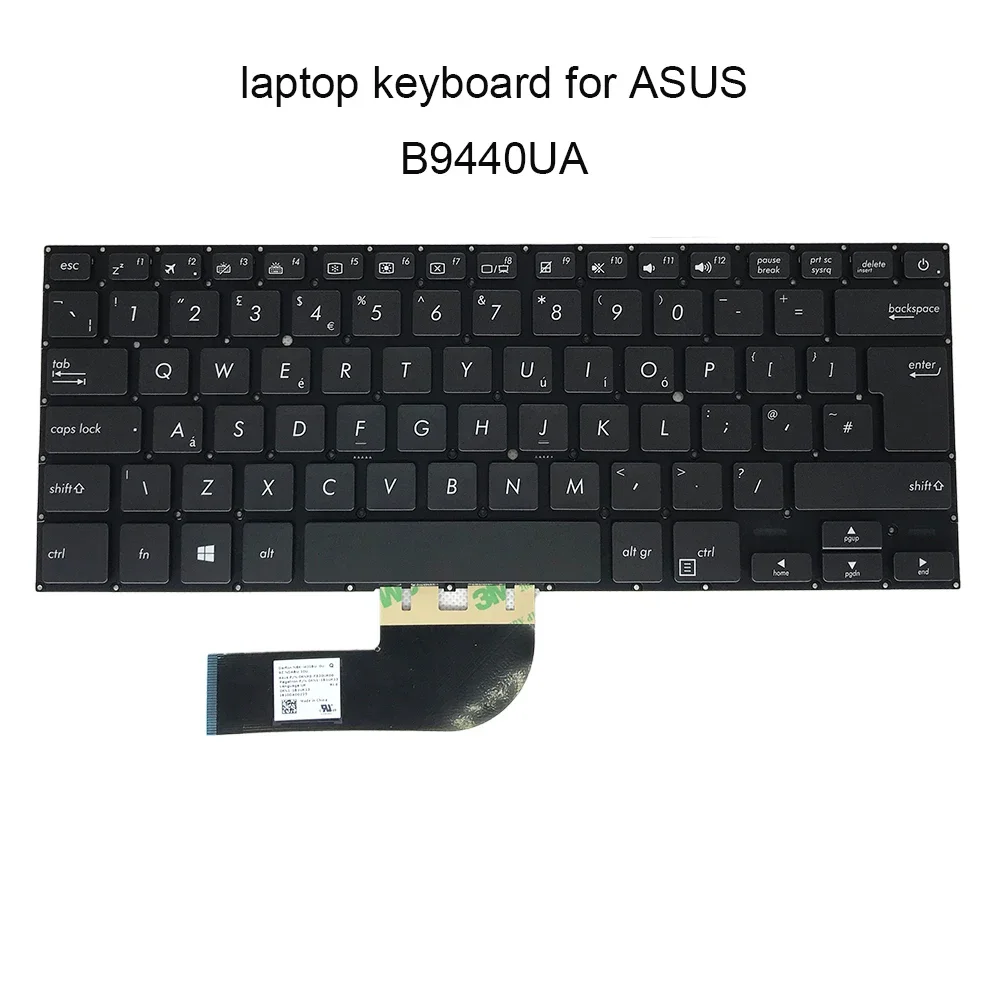 

UK GB Backlit Keyboard For ASUS Pro B9440 B9440U B9440FA B9440UA B9440UAR B9440UAV European Backlight Teclado 0KNX0 F620UK00 New