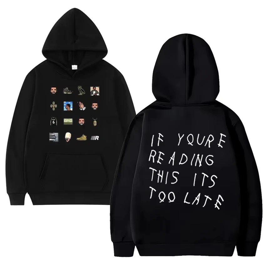 

Fall Winter Music Album Flat Hoodie Men's and Women's New Hip Hop Vintage Streetwear Unisex Loose Fleece Long Sleeve Sweatshirt