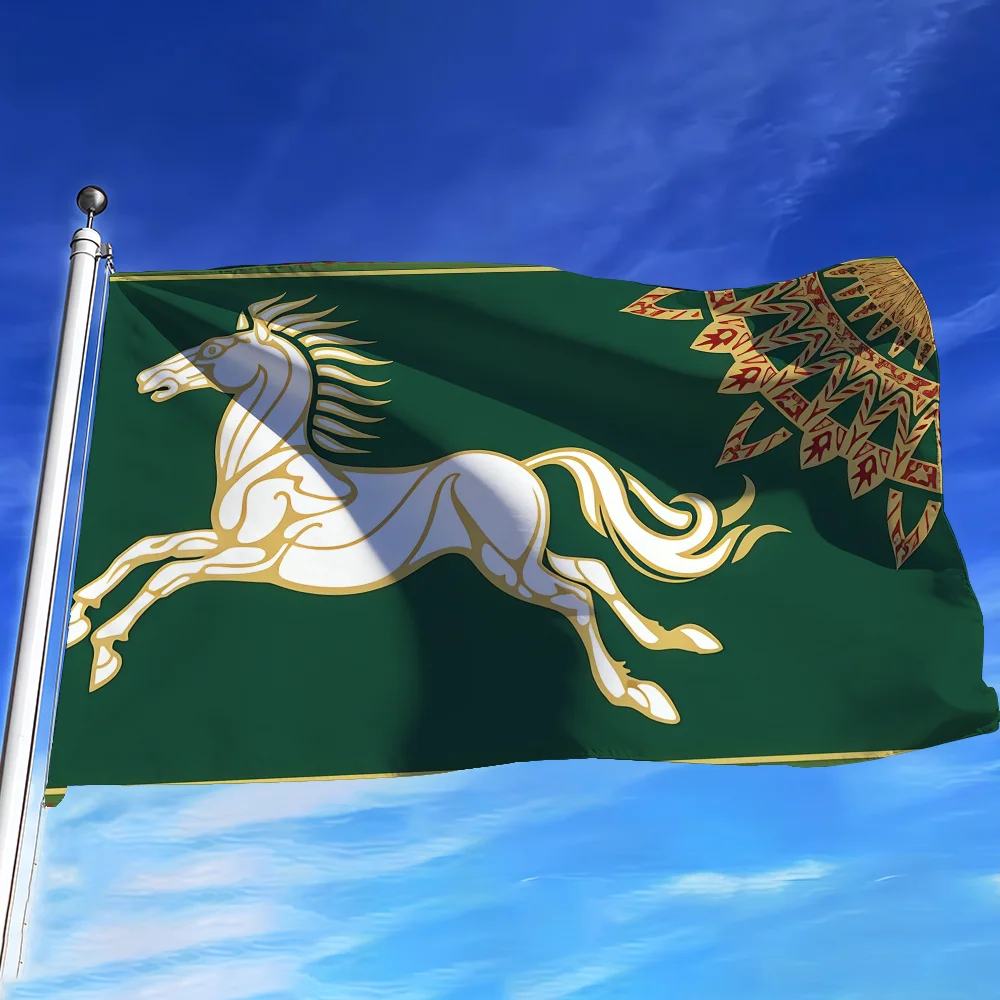 Kunstvolle Flagge mit Pferden aus dem Königreich Rohan für Schlafzimmer, Wohnzimmer, Bar, Garten, Outdoor, aktive Dekoration, Hintergrund und Konzert
