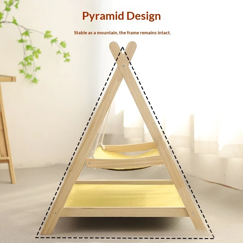 Hamaca triangular doble capa para gatos: cama colgante lavable - imagen 3
