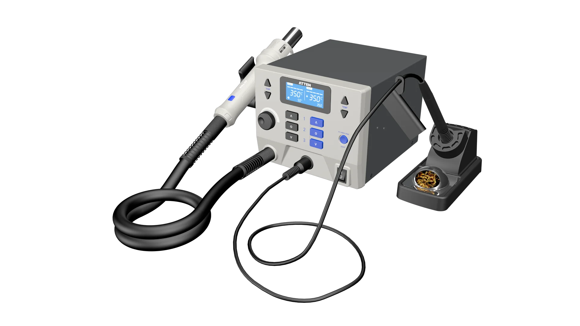 ST-862D Update Version ST-8602D 1300W 2 in 1 Digital Rework Station Hot Air Gun 90W Soldering Iron Solder Station 110/220V