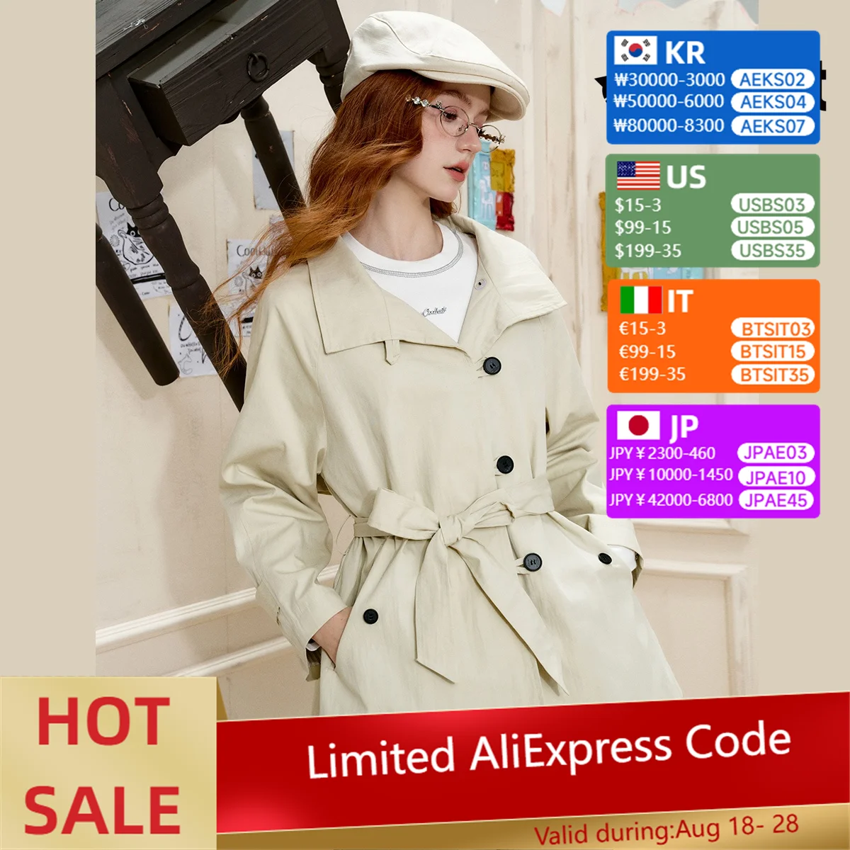 

COOLHUT New Design Women's 2025 Tailored Waist Tie Coat Knee Length Sophisticated Fall Jacket Timeless Minimalist Chic Outerwear