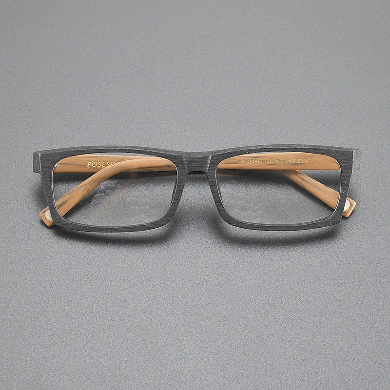 Acetate wood grain glasses frame for men and women Retro square myopia prescription optical glasses frame retro luxury brand gla