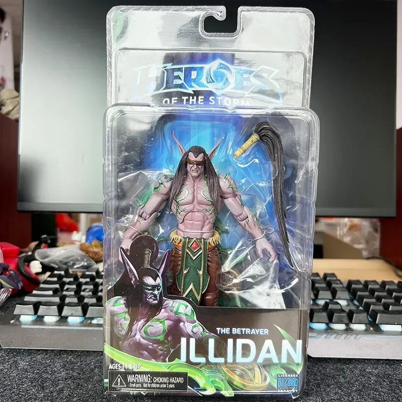 Original Neca Storm Hero World Of Warcraft Illidan Sylvana Snova Action Figure Collection Model