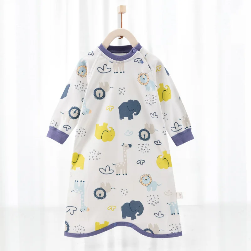 Baby Summer Cotton Long Sleeves Sleeping Bags Infant Wearable Blanket  Sleep Bag Soft Sleep Sack Pajama Sleepwear for Toddler