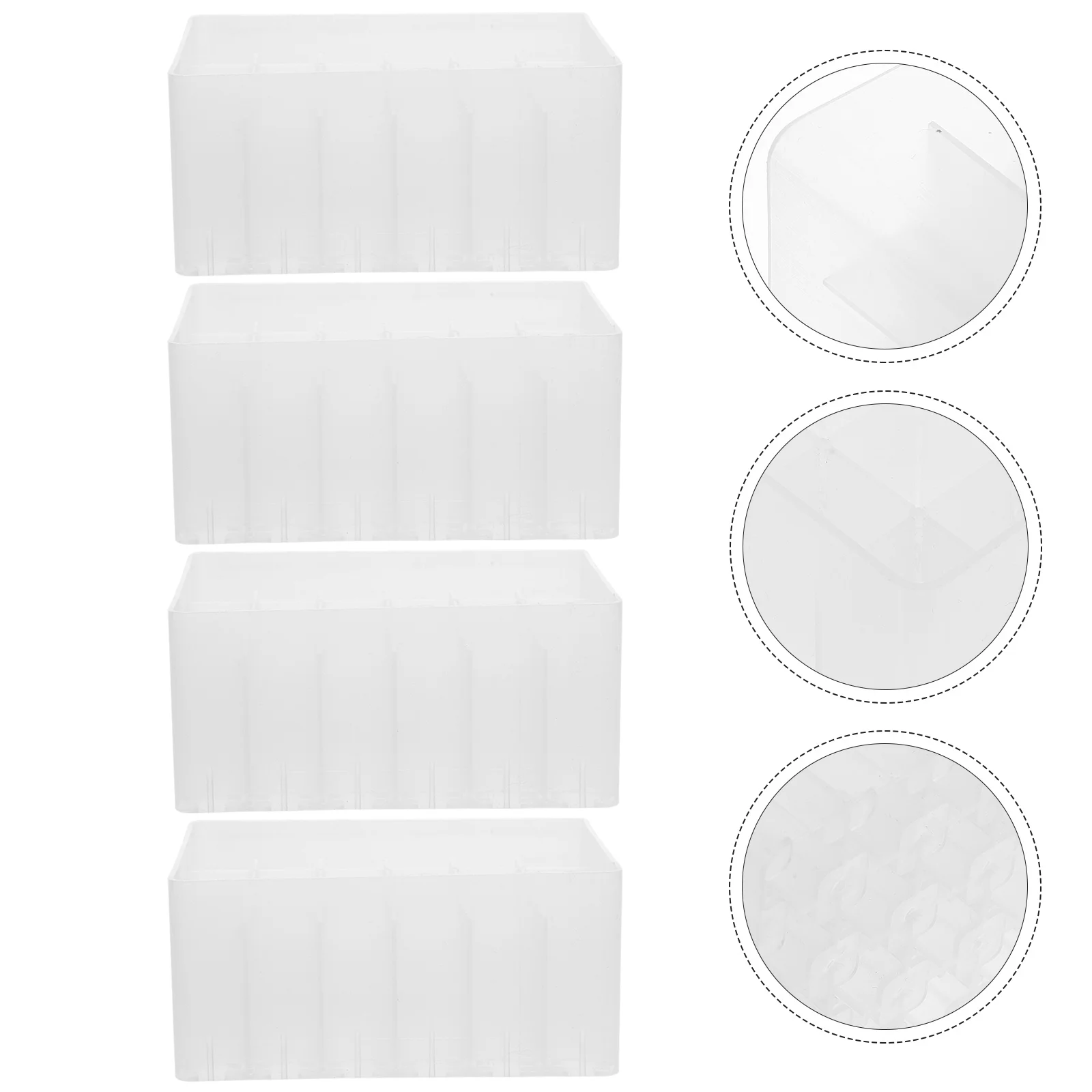 

Compartment Pen Organizer Marker Clear Storage Box Pen Holder Desktop Stand Plastic Holder