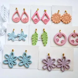 Droplet Round Flower Polymer Clay Cutters Curve/Arc Pottery Clay Cake Roll DIY Earring Pendant Jewelry Cutting Mold Ceramic Tool
