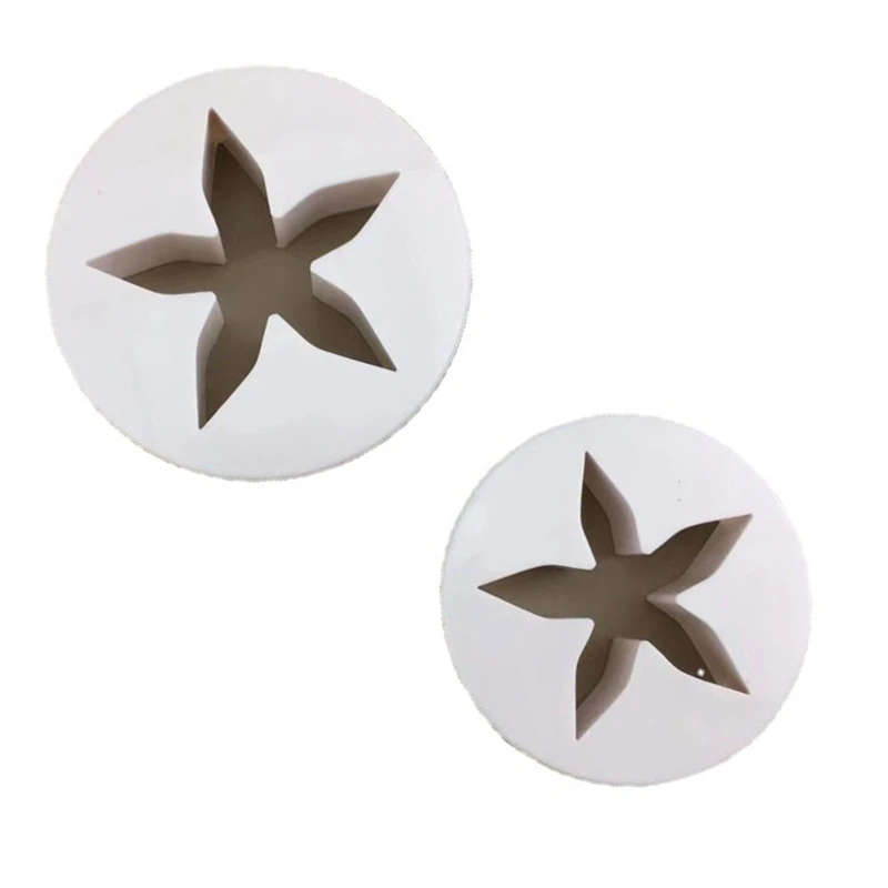 Five-pointed Star Fondant Moulds Plastic Material Fondant Cutter Push-type