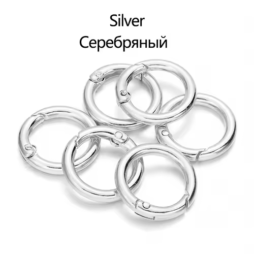 5Pcs/Lot 21 Colors Metal O Ring Spring Clasp Openable Round Carabiner Keychain Clips Hook Dog Chain DIY Jewelry Buckle Connector - Image 7