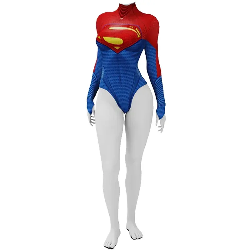 سوبر امرأة تأثيري حلي سوبر فتاة كارا زور El دنة ارتداءها خارقة فتاة لباس سباحة Zentai بيكيني هالوين زي