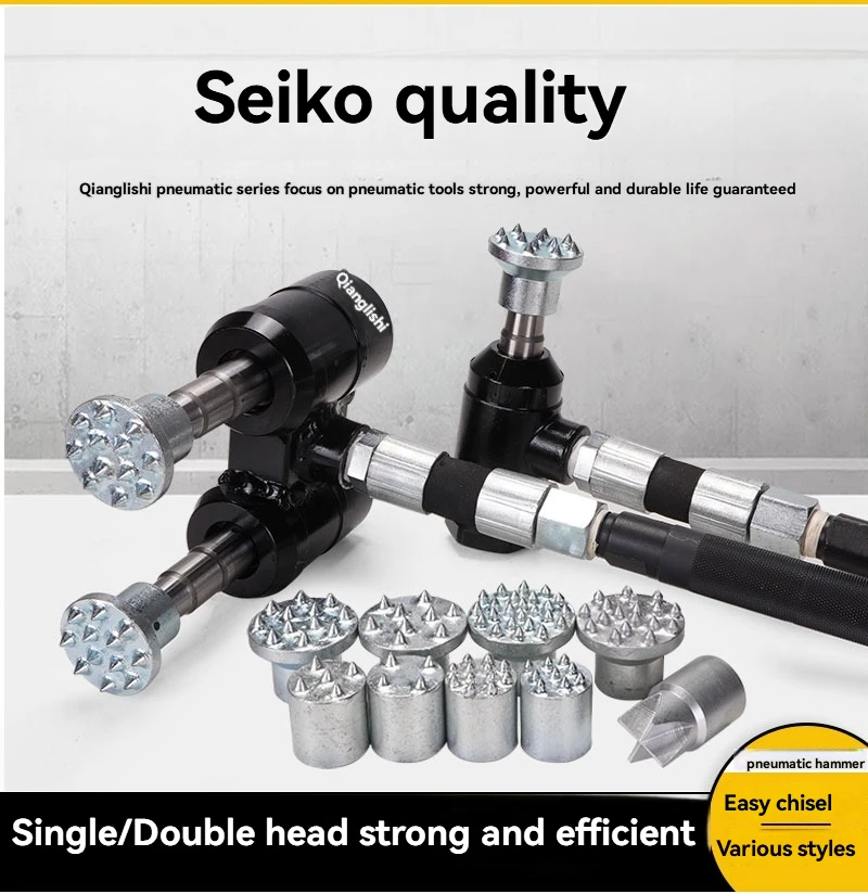 

Станок для долота по бетону с двойной головкой. Пневматический ручной многоголовочный долбежный станок. Долоточный молоток из сплава стен и мостом.