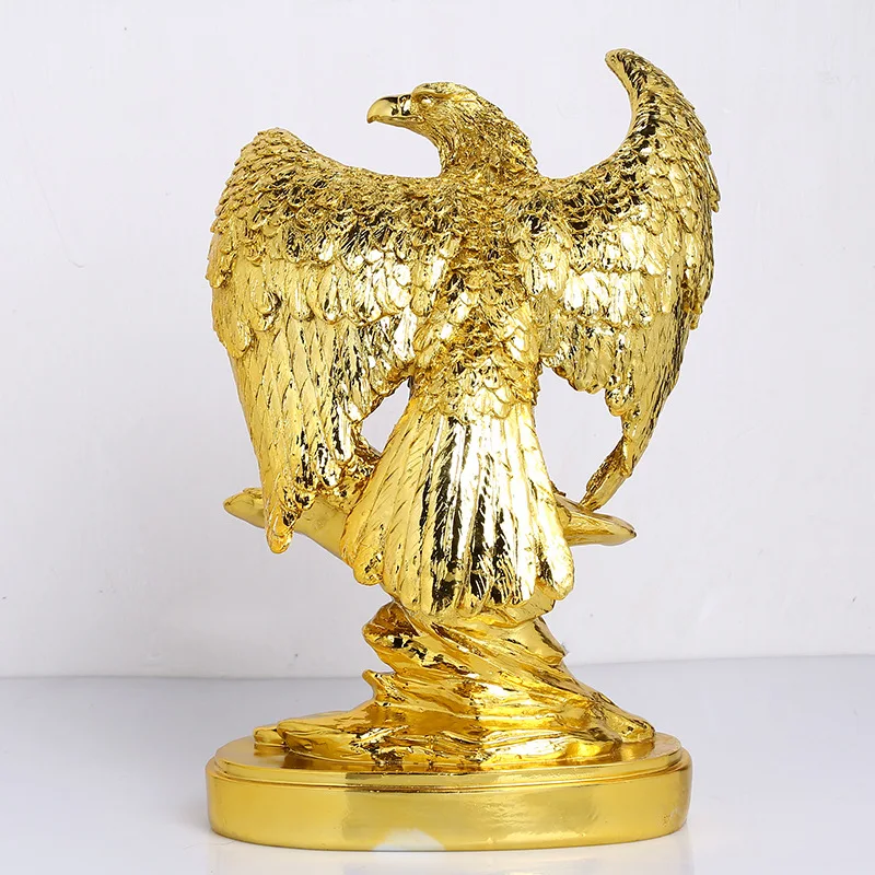 High-End Grand Eagle Resin Ornament Auspicious Success Sculpture Decor For Luxury Living Room Executive Office Desk Craft Gift