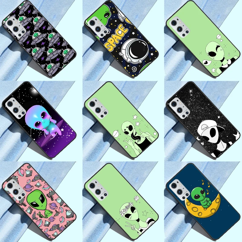Funda estética de dibujos animados de extraterrestre para OnePlus 12R 13 R 12 11 9 10 Pro 8T 9RT 10T OnePlus Nord 4 CE 2 3 Lite N20 N30