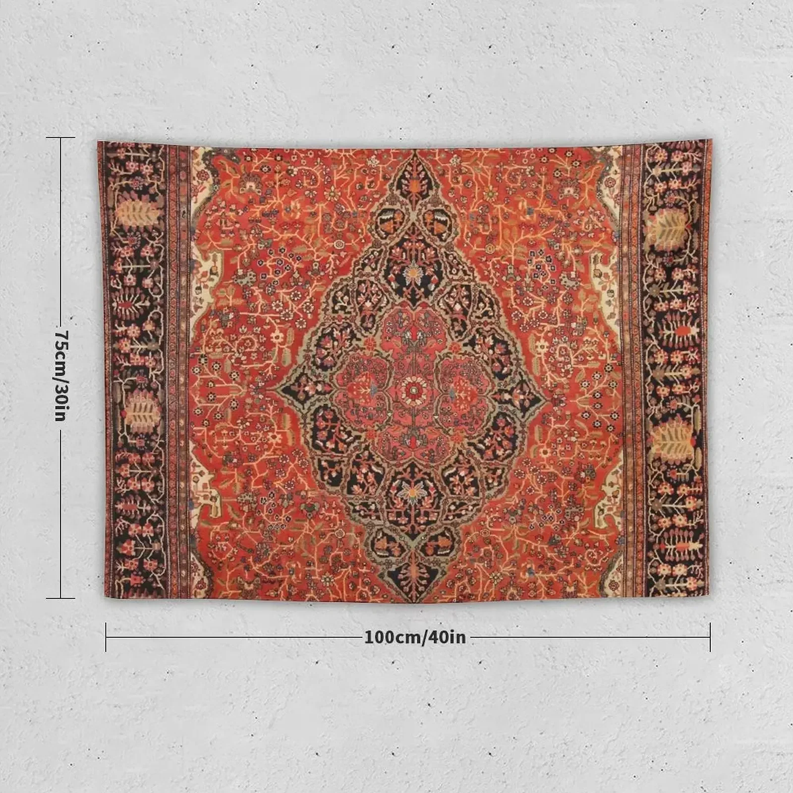 Antique Persian Sarouk Farahan Rug Print Tapestry Decorations For Room House Decor Home Decorating Decoration For Rooms Tapestry