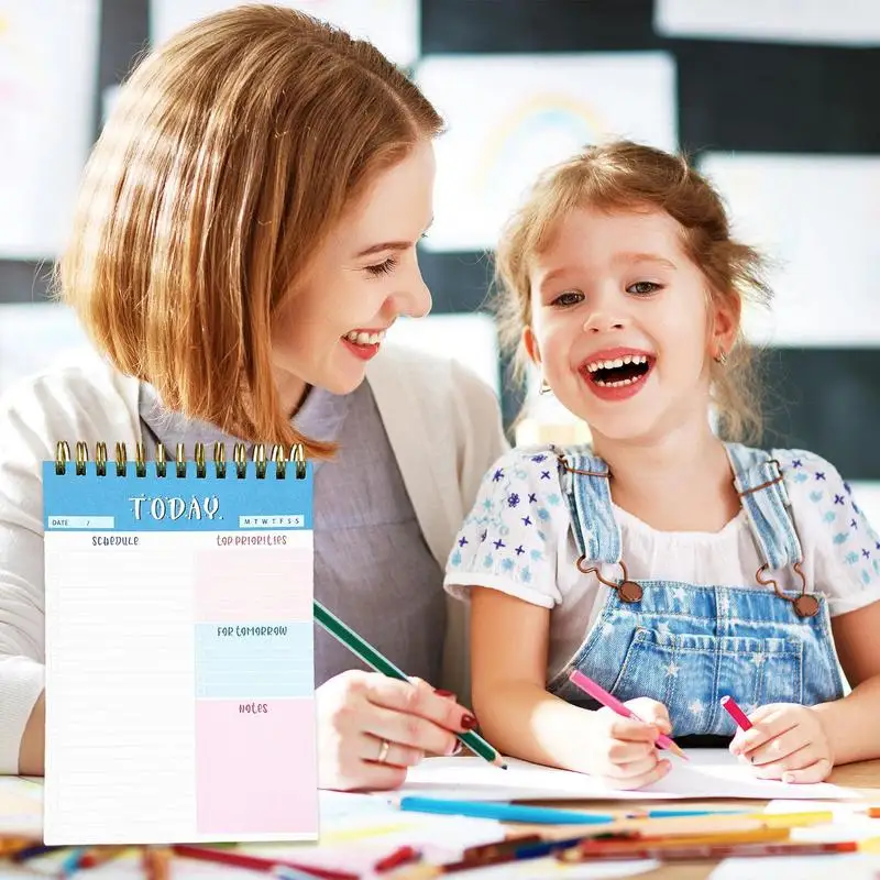 Untuk melakukan daftar Notebook perencana harian untuk melakukan perencana Agenda berulir ganda perencana Agenda Agenda Agenda mingguan Notepad untuk rumah sekolah untuk wanita