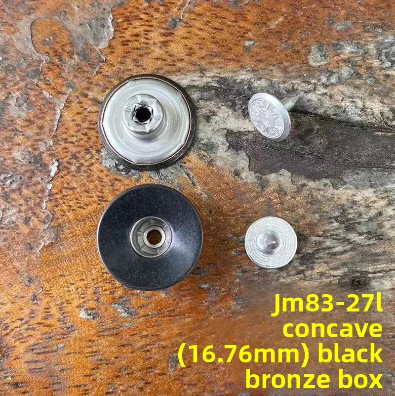 

Оригинальный YKK I-Button, вогнутая джинсовая кожаная куртка, джинсы, талия JM83, черная бронза, 17 мм Costura, аксессуары новые, 100 шт.