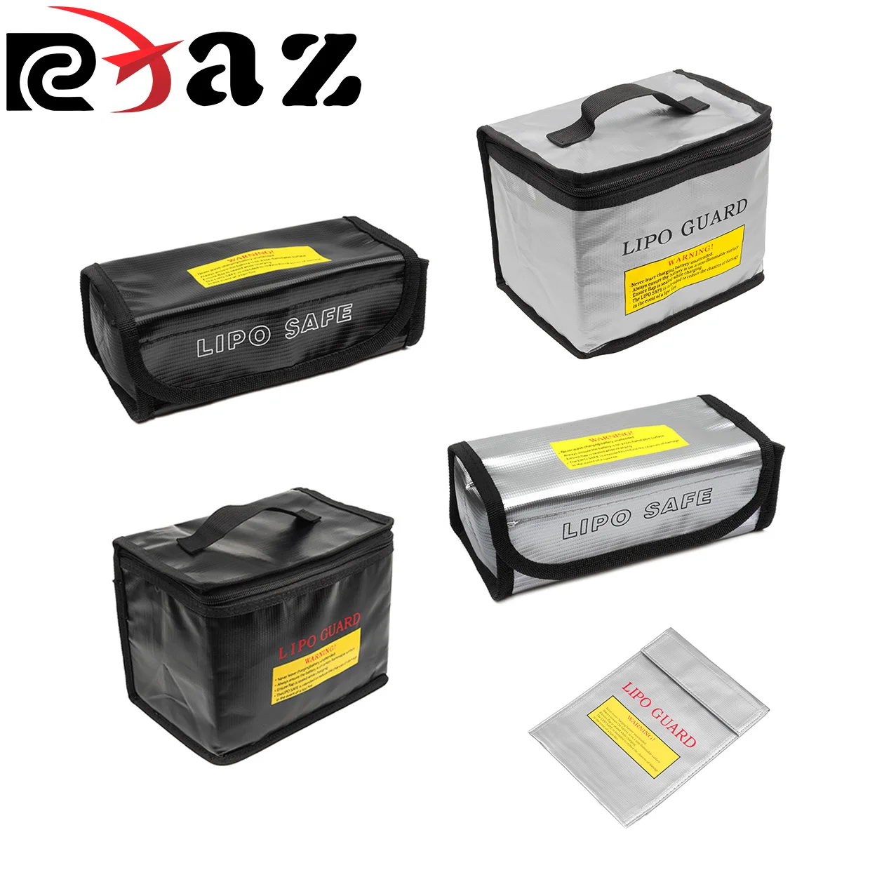 RCXAZ Lipo Fireproof Lithium Polymer Battery Explosion-Proof Safety Bag, Suitable for RC FPV Racing Drone Remote Control Models