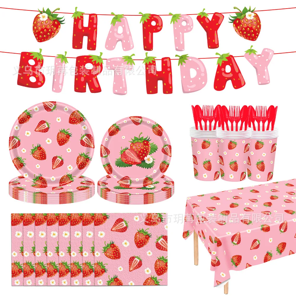Strawberry Fruit Theme Birthda - Banner Kids Toys recension och pris