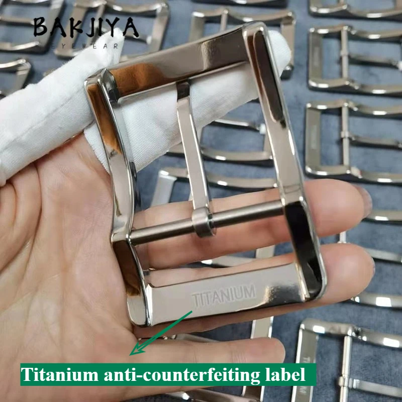 4cm Pure Titanium Pin Buckle Rustproof Men's Belt Buckle - Titanium Metal Anti-Allergy Waistband Leather Belts Head Accessories