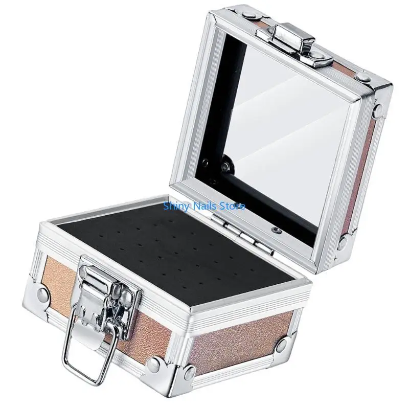 حامل عرض مثقاب الأظافر المدمج، حاوية تخزين معدات مانيكير معدنية #2