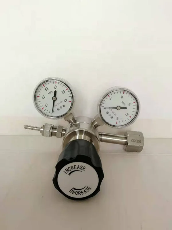 SS316L  CO2 gas pressure regulator with CGA330 nut carbon dioxide cylinder regulator