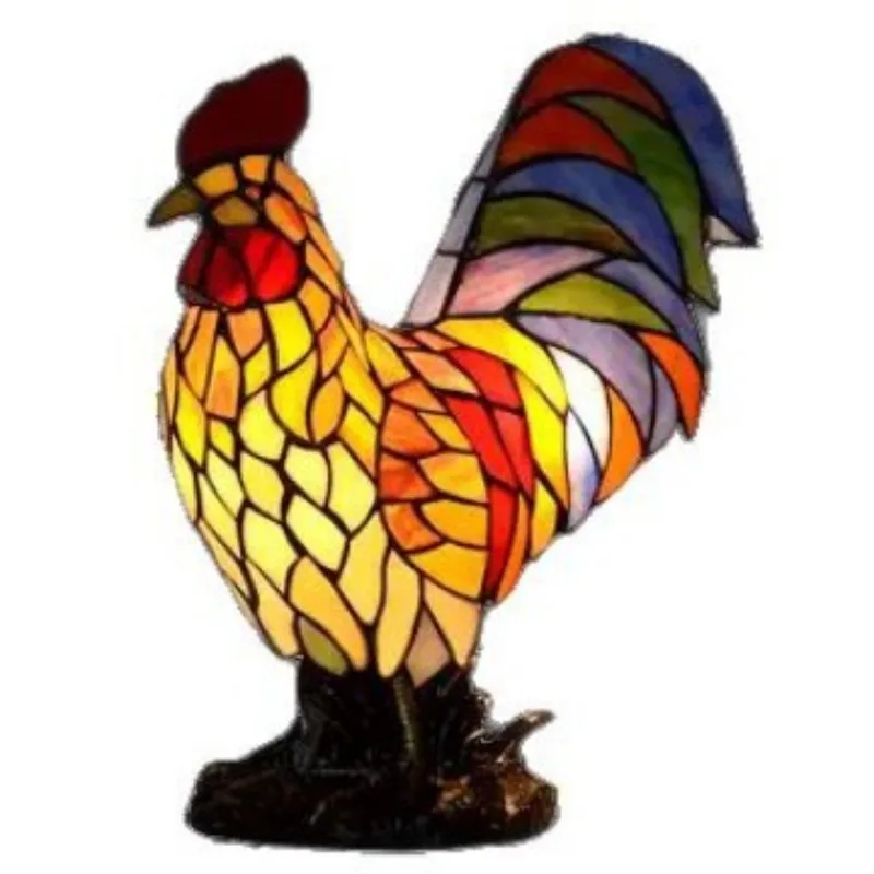 Table lamp, handmade art rooster ornament decorative table lamp special gift wholesale