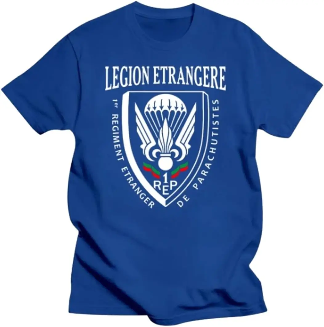 

Legion Etrangere 1 Rep Paratrooper French Foreign Legion T-Shirt, Cotton Short Sleeve O-Neck Men's T-Shirt