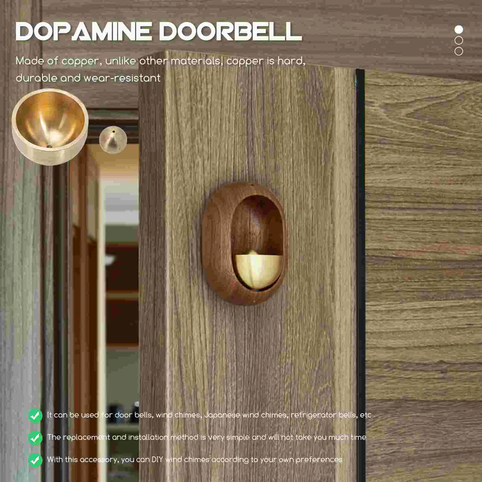 Dopamine Doorbell Replacement Japanese Wind Chime Accessory Toy Copper Refrigerator Fittings DIY