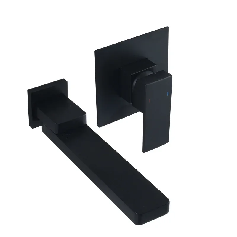 

Concealed basin faucet, all-copper antique basin faucet into the wall, hot and cold swing foldable AM1017