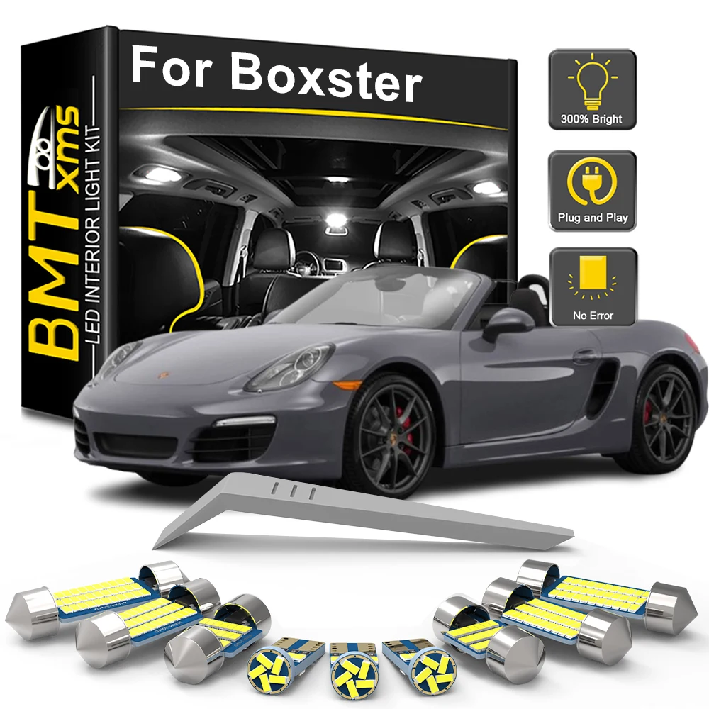 BMTxms LED Interior Light Bulb Kit For Porsche Boxster GTS S 986 987 981 1996-2014 2015 2016 Car Reading Dome Trunk Vehicle Lamp