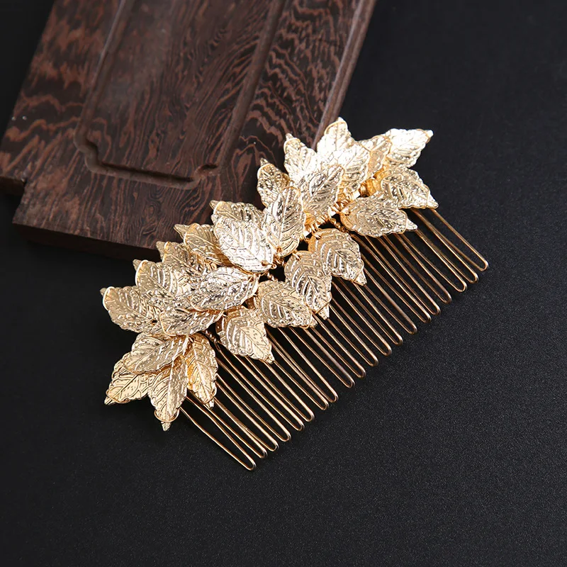 Bridal Hair Comb Frosted Crystal Pearl Handmade Hair Pin Wedding Hair Accessories