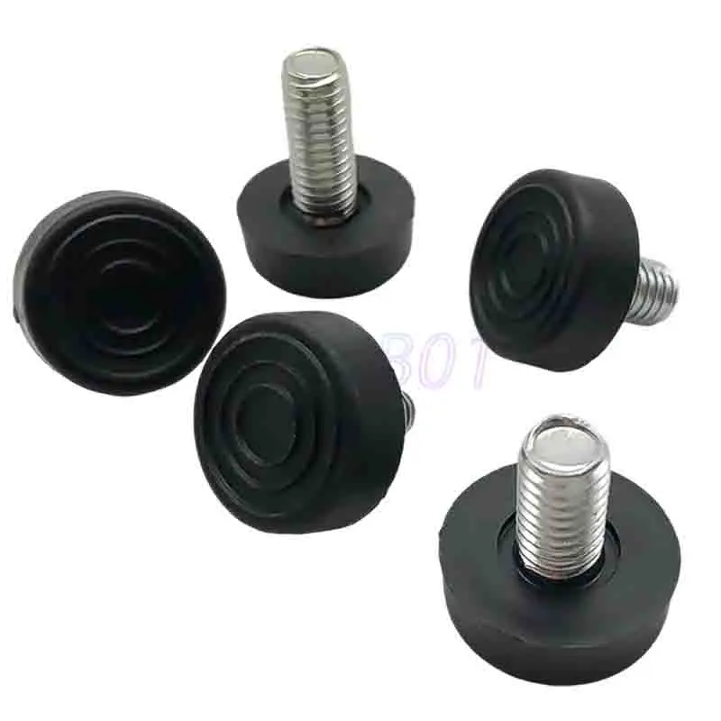 Stainless Steel Square Tube Adjustable Leveling Foot, with Nuts Heavy Duty Machinery Pad, Cabinet Wardrobe Adjustable Feet Plug,