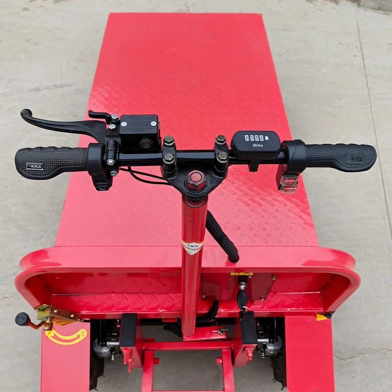 Customized Factory Express Workshop Electric Four-Wheel Flatbed Truck Reverse Riding Donkey Design For Hand Carts Trolleys