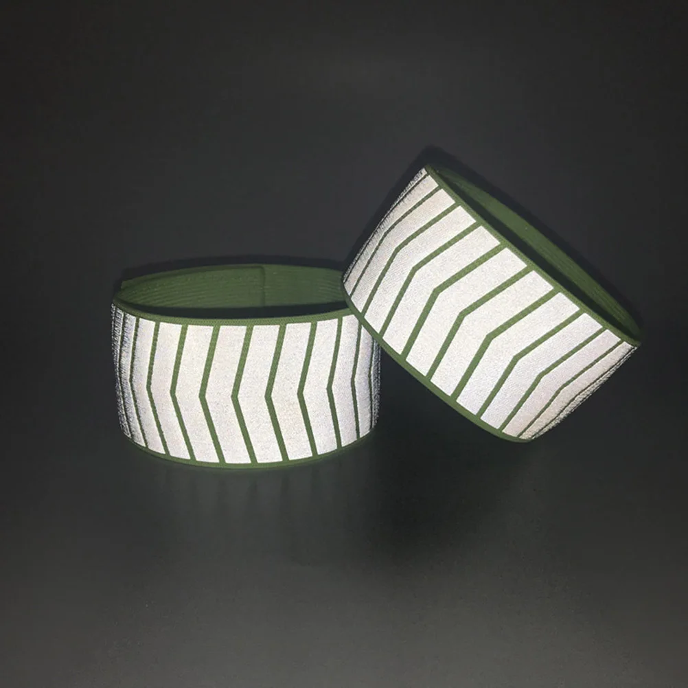 

6pcs Outdoor Reflective Fluorescent Wristbands Elastic Armbands For Night Running Hiking Accessories Green Durable