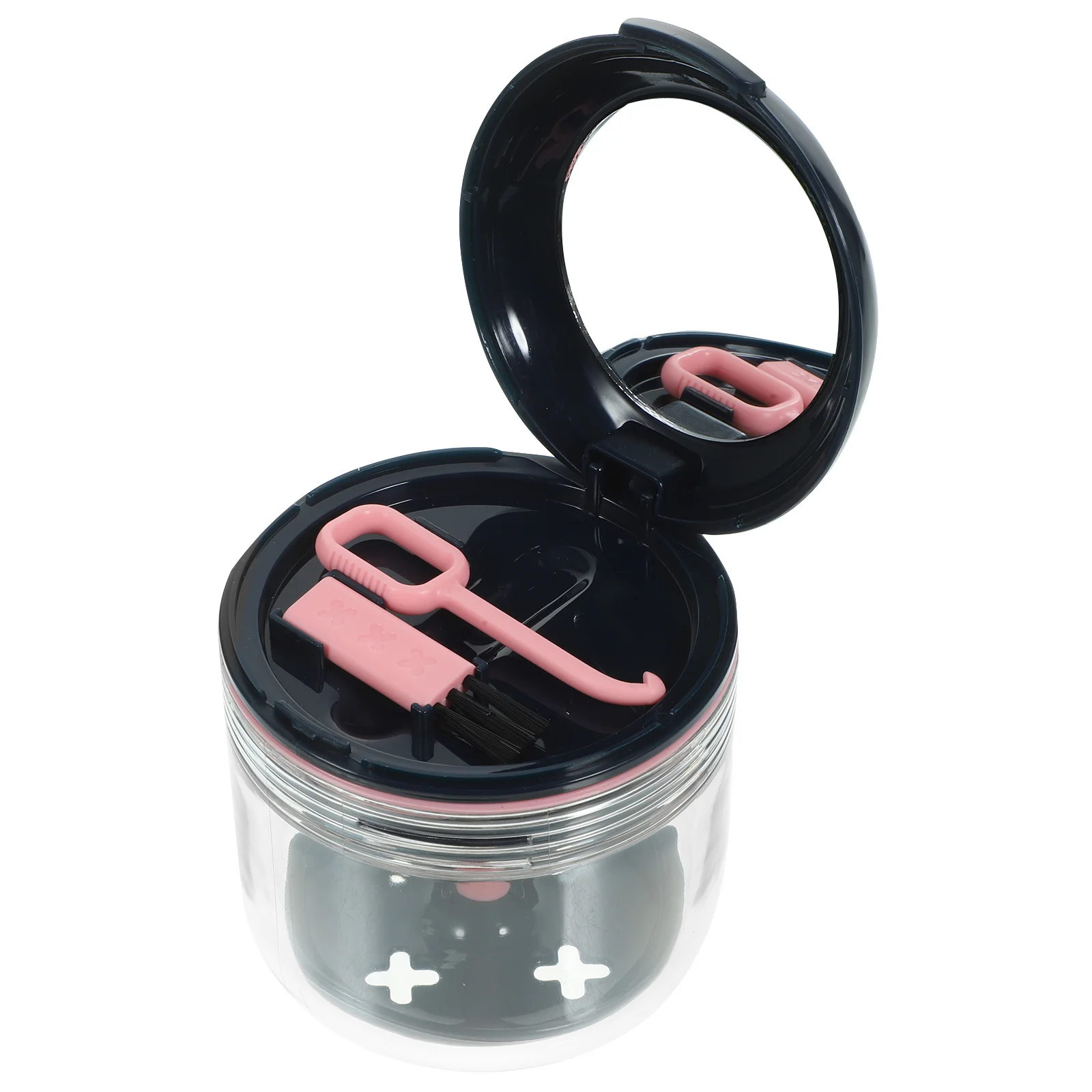 

1 Set Denture Box Portable False Teeth Container Travel Retainer Case Orthodontic Holder Denture Cleaning Cup Multi-Function