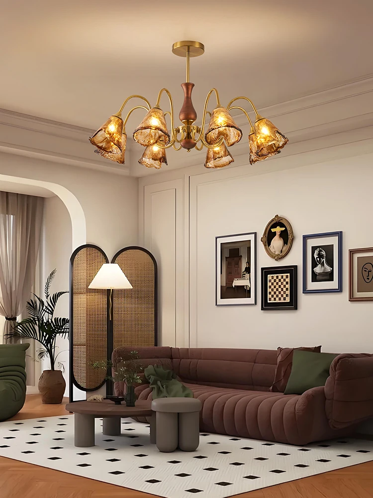 

French vintage living room pendant light, new American retro wall light, high-end room dining room pendant light