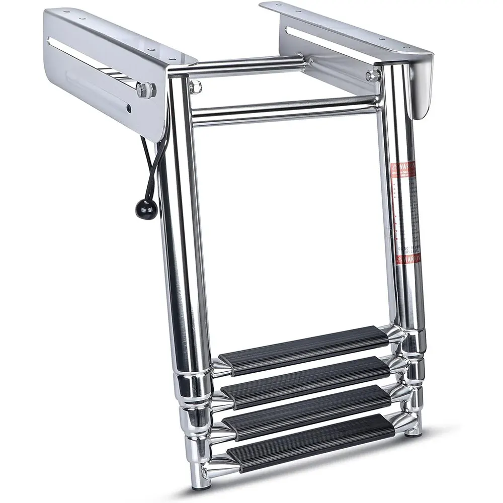 

2 3 4 Step Ladder Marine Hardware Telescoping Slide Mount Boat Boarding Heavy Duty Accessories Ladder 316 Stainless Steel 600lbp